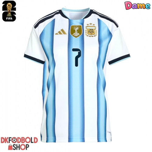 Argentina Rodrigo De Paul #7 Hjemmebanetrøje Dame VM 2026 Kort ærmer